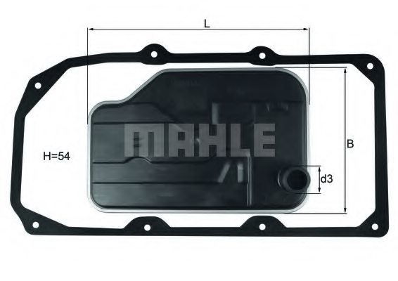 MAHLE ORIGINAL HX 124D Hydraulic Filter, automatic transmission